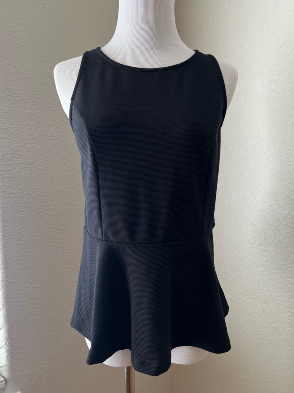 Old Navy Black Peplum Top, S